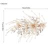 Fashion Shiny Crystal Beads Hair Clips Handmade Fairy Flower Fairy Flower Headpieces Hair Styling Jewelry Side Clips for Bride