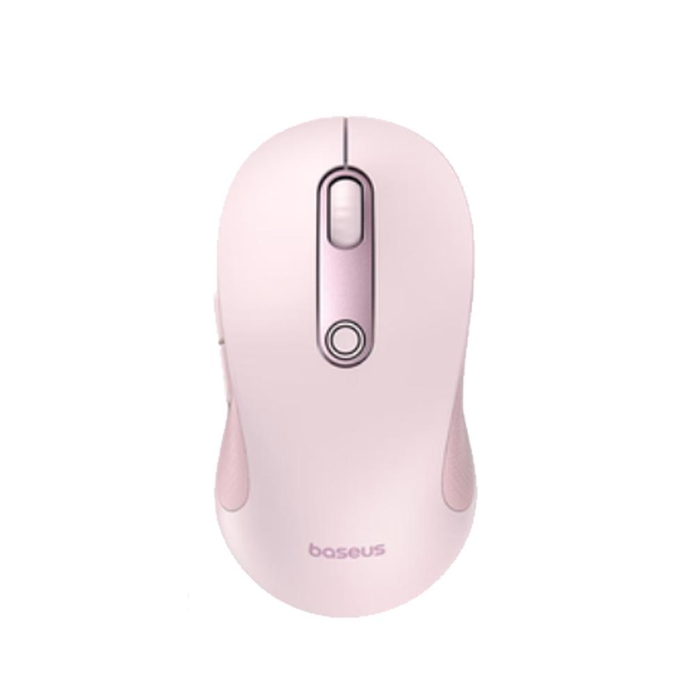 

Эргономичная беспроводная мышь BASEUS F02 с настраиваемой кнопкой отключения звука, двухрежимным Bluetooth, 5-ступенчатой регулировкой DPI розовый