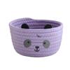 Sturdy Handwoven Cotton Rope Storage Basket with Adorable Pandas Designs Portable for Household Use Organization Items