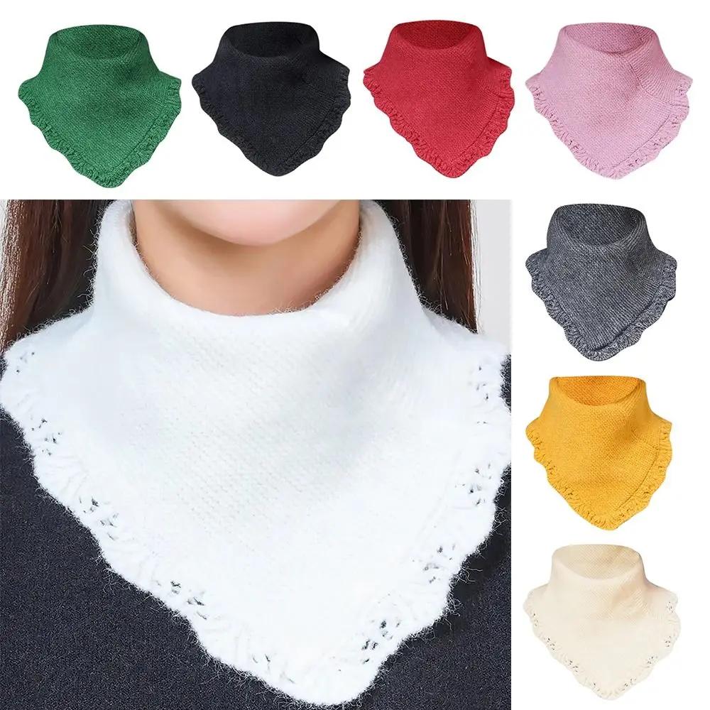 Casual Detachable Knitting False Collar Neck warmer Windproof Knitted Turtleneck Head Neck Warm Cover Women