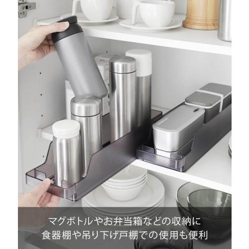 Yamazaki Tower Refrigerator Can Storage, Small, Black, W37.5 X D11.3 X H8.2cm, 1480mm, Perfect for Refrigerator Storage
