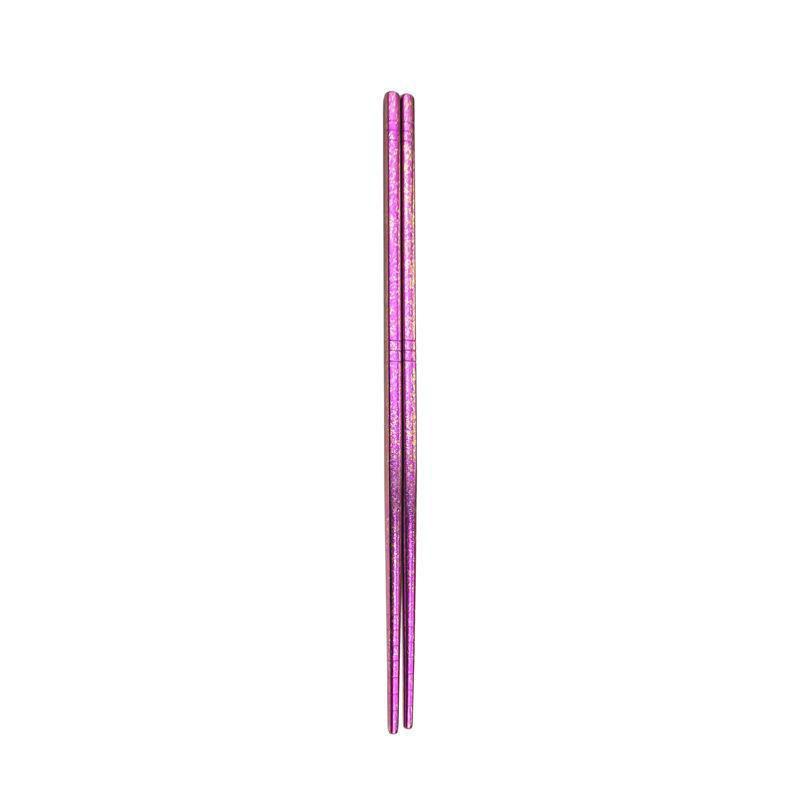 1 Pc 23cm Pure Titanium Chopsticks 5 Colours Available Heat Insulation Luxury Family Tableware For Home Resturant Gathering