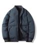 Chao Lun Bu Men's Thick Stand Collar Jacket - High-End Autumn/Winter Warm Cotton Dad Coat