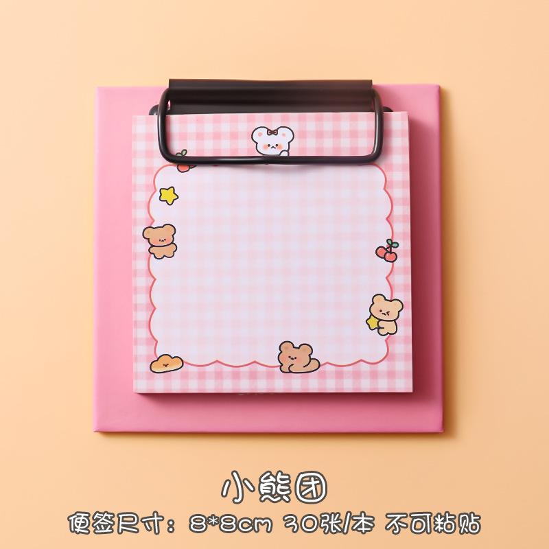 1 шт., липкая записная книжка с мультяшным рисунком, студенческая записная книжка для девочек, липкая заметка для учебы, офиса, нелипкая бумага для сообщений