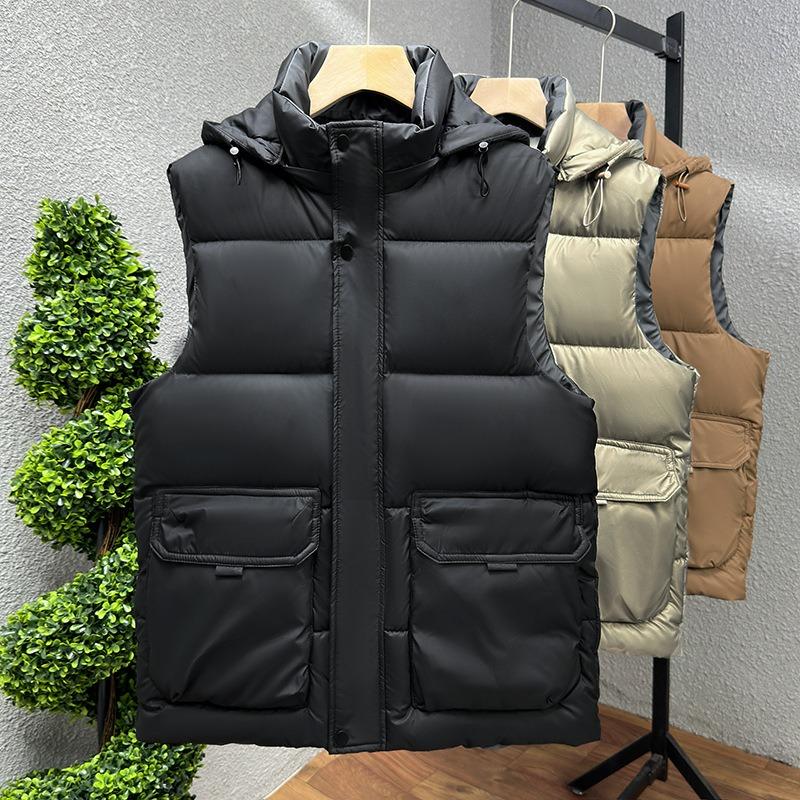 Vest men's winter youth and students tooling large version cotton vest vest vest vest thickened jacket can be removed to keep warm