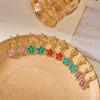 Fashion Sakura Cherry Blossoms Flower Earrings Stud Dangle for Women Wedding Party Christmas Party Jewelry Gift