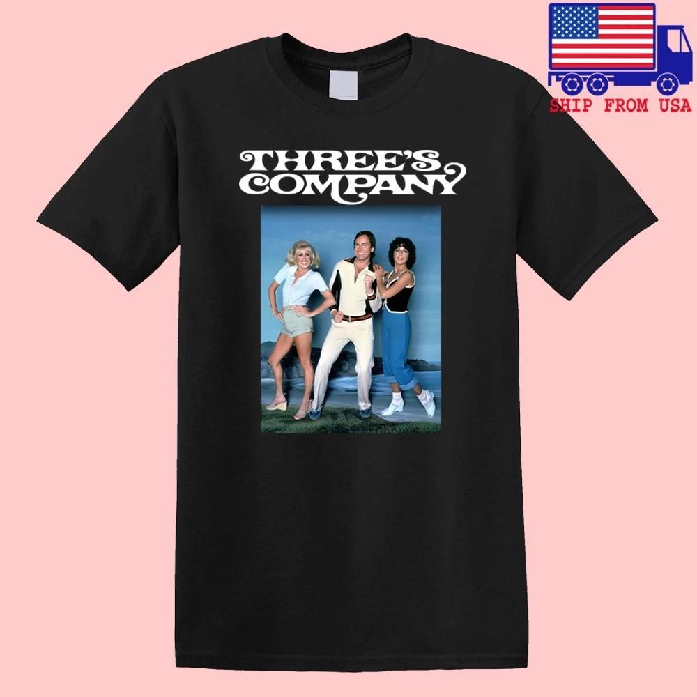 Three s Company Retro Tv Show Men s Black Size S-5XL 2XL