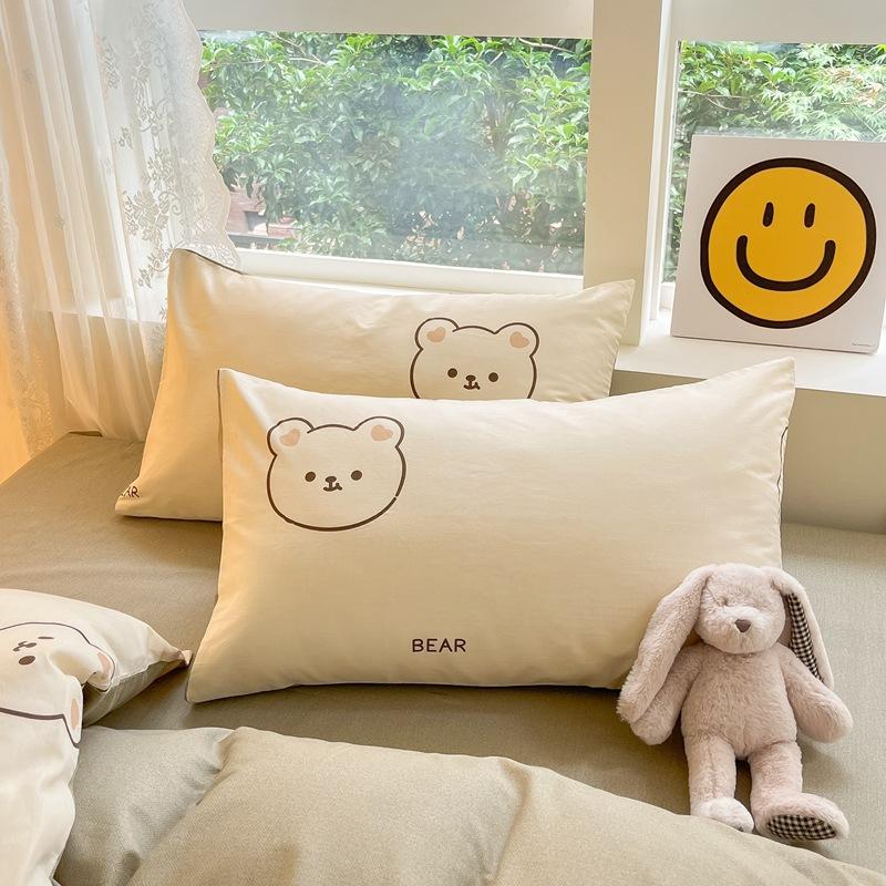 Small Fresh Pure Cotton Bed Four-piece Bedding Quilt Cover Bed Sheet Dormitory