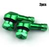 2PCS CNC Motorcycle 90 Degree Angle Wheel Tire Stem Tubeless Valve Aluminum Easy To Fill And Easy To Use To Check Tire Pressure.