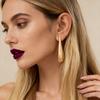 Personalized Smooth Irregular Water Drop-shaped Silver Needle Stud Earrings Exaggerated Niche Earrings