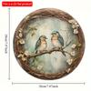2d Flat 20*20cm, Round Wooden Swallow Sign, Entrance Decor Gift, Add Rustic Charm To Home, Kitchen, Garden, or Office.