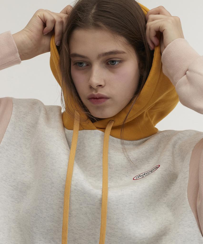 BETWEEN A AND B Hooded Long Jersey Fleece-Lined Dress [Light Gray]