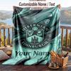 Flannel Blanket Hibernian FC Print Custom Name Text Soft Throw for Sofa Bed