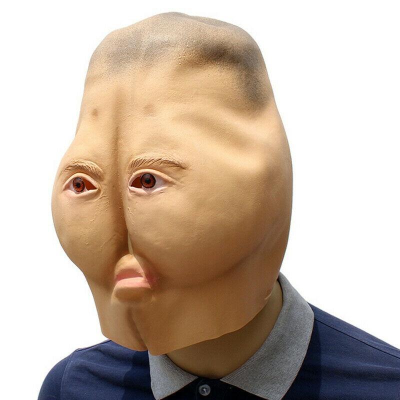 Lifelike Halloween Party Mask Featuring Eco-friendly Latex Butt Head Design