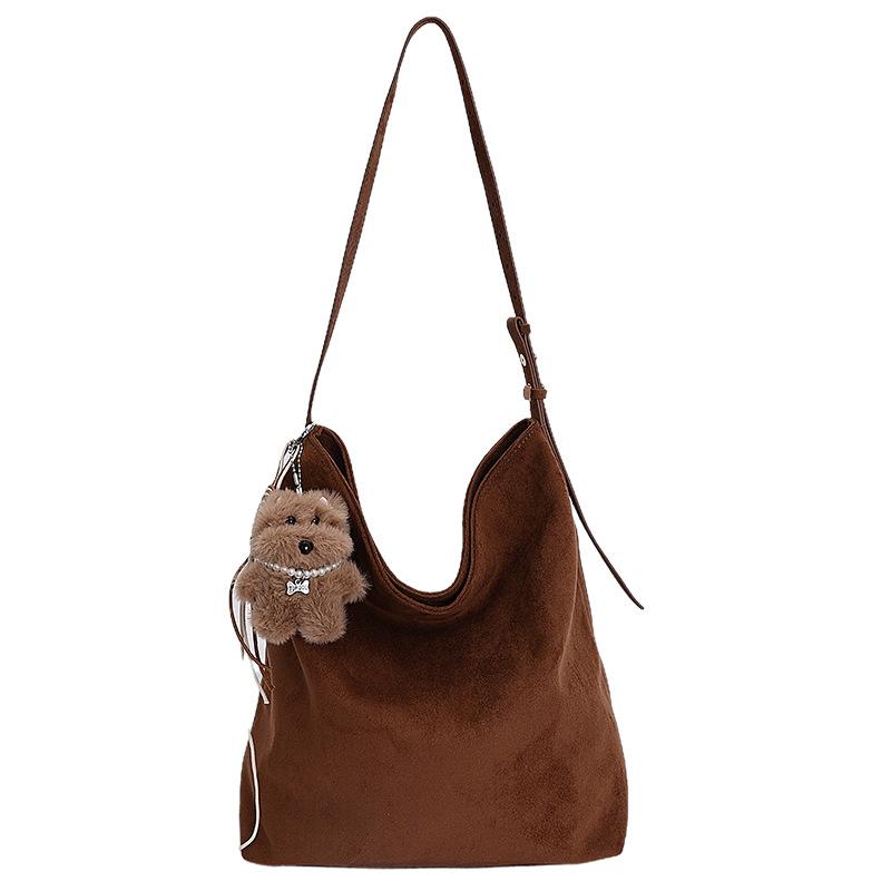 Large-capacity Bucket Bag, Retro Casual Tote Single-shoulder Crossbody Large Bag