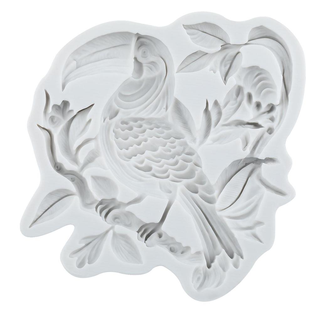 Crow Owl Silicone Molds Bird Tree Branch Fondant Mold Cake Decorating Tools Cupcake Topper Chocolate Candy Craft Gum Paste Polymer Clay