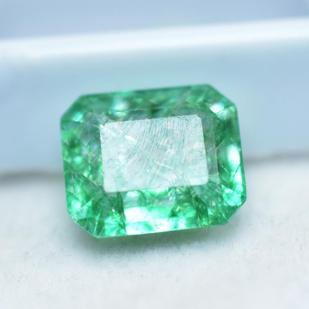 6.35 Ct Emerald Cut COLOMBIAN Green Emerald NATURAL Loose Gemstone