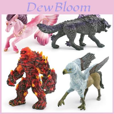 Mitologia Western Realistica Golem di Magma Lupo d'Ombra Grifone Cavalluccio Marino Modello Giocattolo Collezione