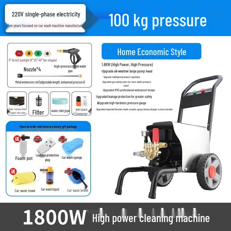 High-Pressure Hose Reel Car Wash Pump - Commercial & Home Use