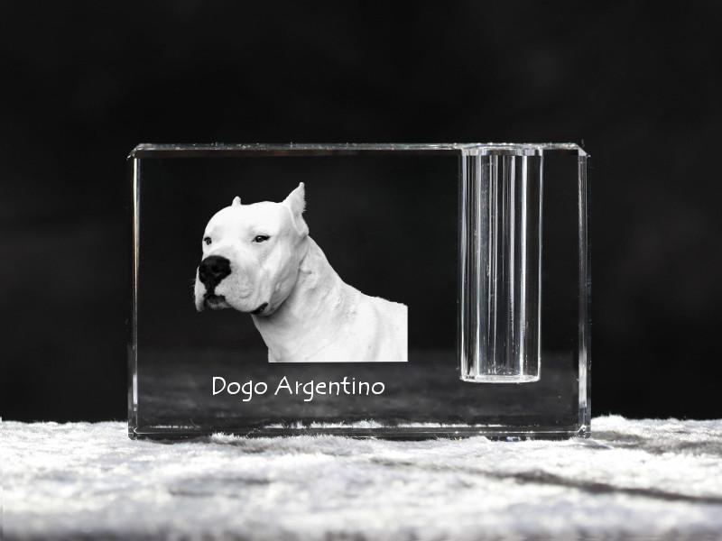 Dogo Argentino – Pen stand, crystal organiser with dog photo | Art-Dog