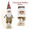 Festive Christmas Tree Santa and Snowman Doll Ornaments, Cute Holiday Decorations for Home and Party