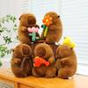 25cm Capybara Plush Simulation Capibara Anime Fluffty Toy Plant Stuffed Doll Holidays Props Decorative Throw Pillow for Kids
