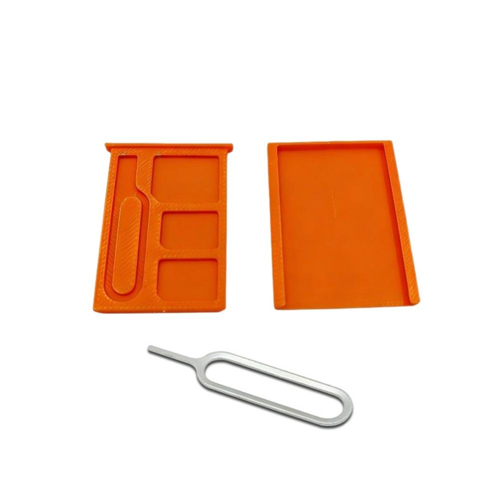 1PCS with Eject Pin 3D Printed SIM Card Storage Box Shockproof 2-Slots SIM Card Memory Card Storage 1-Slot TF Card