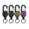 1/4Pcs Retractable Keychain with 60CM Steel Cord Heavy Duty Carabiner Badge Reel ID Holder Extendable Camping Hiking Hanging Buckle Keyring