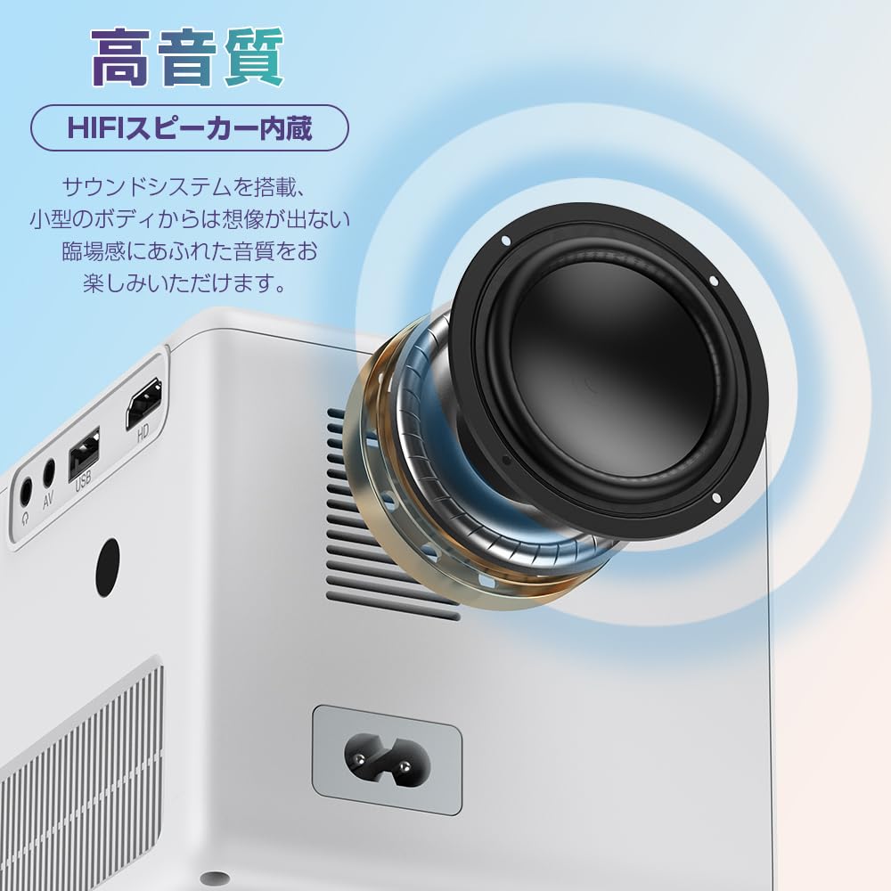 DBPOWER Projector 10000LM Ultra Compact WiFi 4K Compatible Bluetooth Function 1080P Home Projector High Brightness Home Projector Speaker Zoom