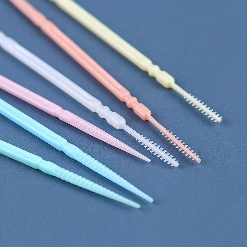 Nové 200 ks/balení oboustranné polypropylenové mezizubní kartáčky - Čisticí tyčinky pro dentální hygienu pro ústní péči