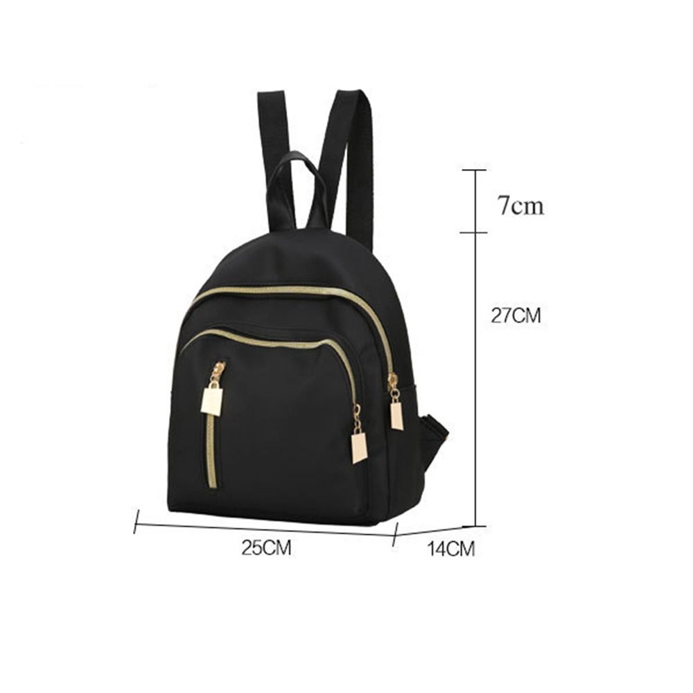 Simple Black Large Capacity Backpacks Women Waterproof Bag Solid Harajuku Schoolbag Oxford Backpack Unisex Bag