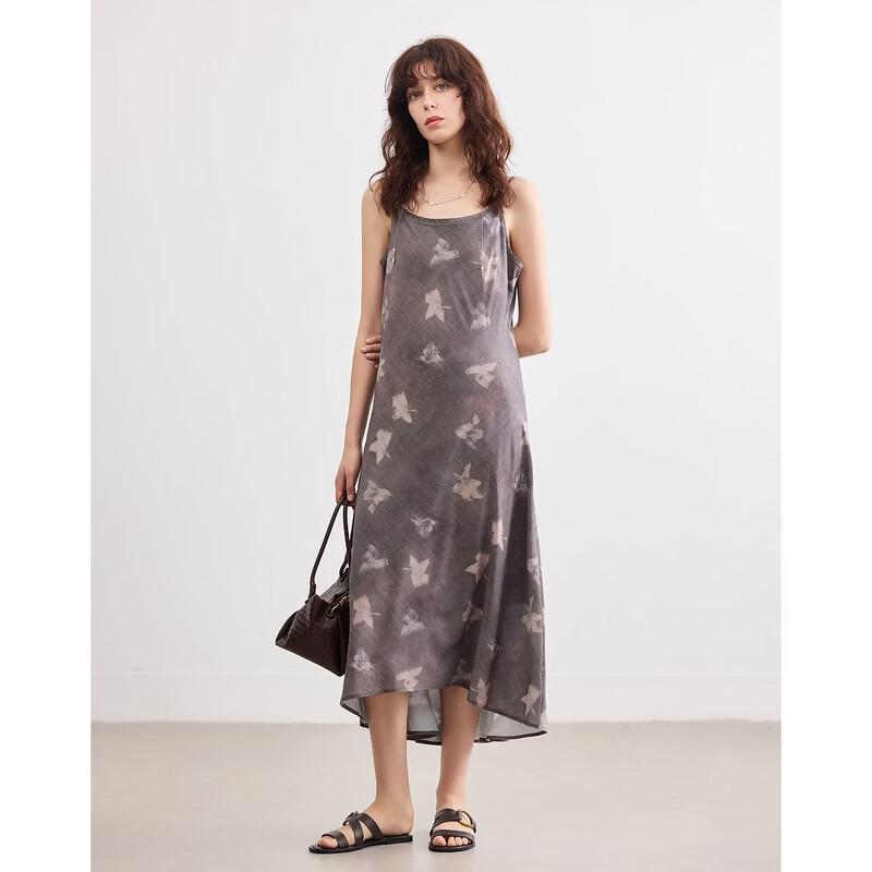 Elegant Summer Printed A-line Midi Cami Dress