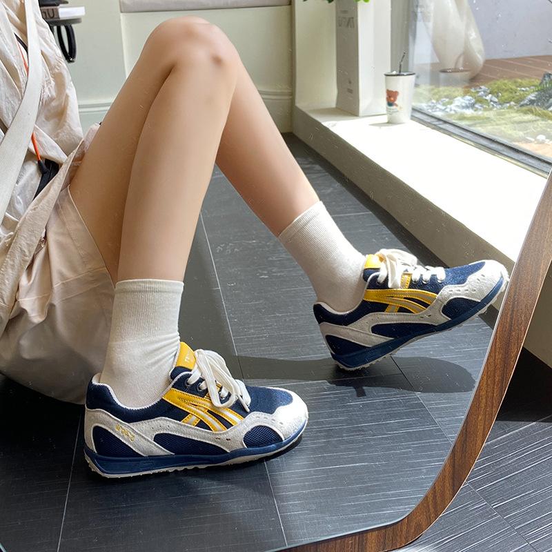 Retro mesh breathable German training shoes women's summer 2025 new color matching platform versatile sports and leisure Forrest Gump shoes