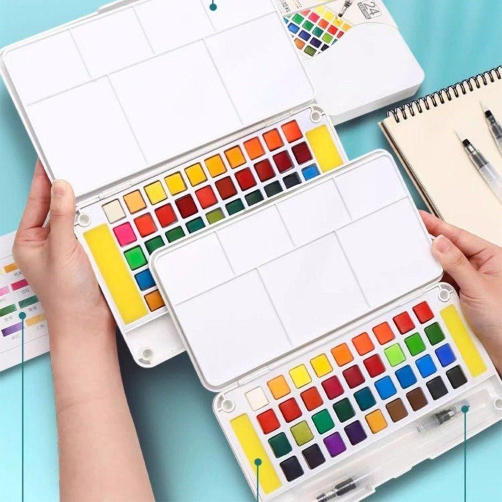 Professional Watercolor Pigment Kit 12/18/24/36 Colors DIY Painting Watercolor Kit Art Supplies