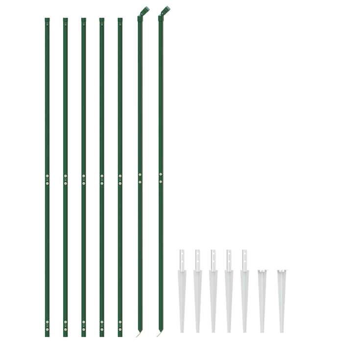 VidaXL Clôture en Treillis Métallique et Piquet d'Ancrage, Panneau de Clôture Décoratif, Barrière de Protection Jardin Patio 154102