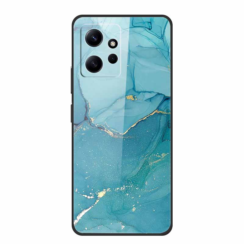 Marble For Redmi Note 12 4G Glass Case Tempered Back Cover Hard Cases For Xiaomi Redmi Note12 4G Protective Shell Colorful Capa