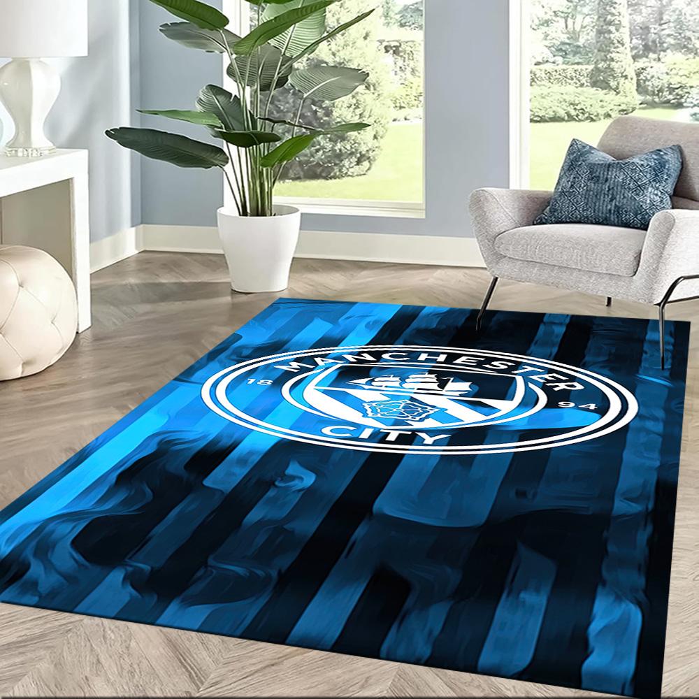 Manchester City Floor Rug Office Rug Suitable For Playrooms Foyer Kitchen Dormitory Antislip Carpet Decorate Offices Perfect Gift For Friends Family