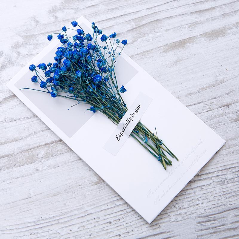 Thank You Card Mother's Day Greeting Card Dried Flower Handwritten Blessing Starry Sky 5PC Goddess Festival