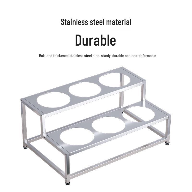 Di Rui En Stainless Steel 10-Compartment Round Condiment Rack