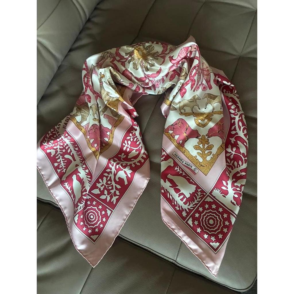 Used Sold item, Super beautiful HERMES scarf Carre EARLY AMERICA