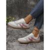 Women's Plus Size New European American Style Retro Color Block Flat Trainer Sneakers