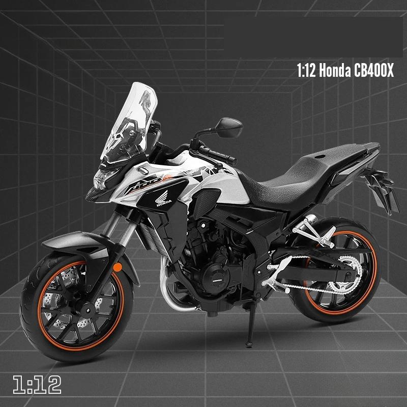 1/12 Scale Honda CB400X Adventure ADV Toy Motorcycle CCA MSZ Diecast Metal Model 1:12 Racing Miniature Collection Gift for Boy Kid