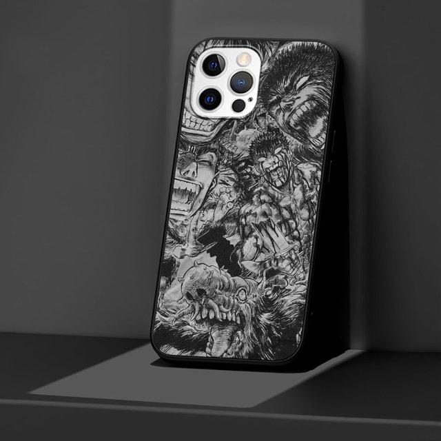 

Чехол для Apple Iphone 11 13 12 Mini 14 Pro Max Xr 7 8 +Se 2020 Xs 6 6s Plus 5 5S силиконовый чехол для телефона с рисунком «Берсерк кишки» аниме iPhone 14 Pro Max