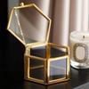 Hexagon Geometric Hexagonal Ring Box Glass Jewelry Storage Box  Jewelry Organizer
