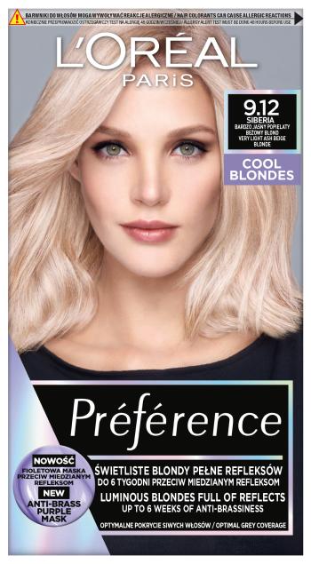 Loreal Preference Cool Blondes Hårfärg - 9.12 Sibirien (2x60ml, 54ml)