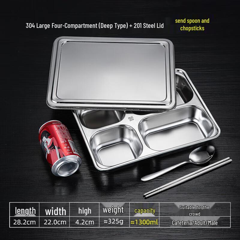 

Food-Grade Stainless Steel Divided Lunch Box