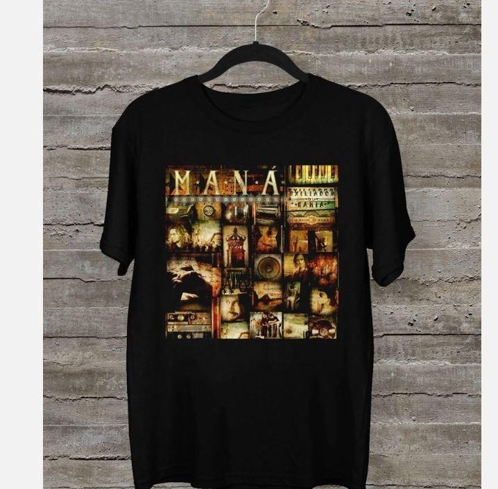 NEW Collection Mana Band Music Short Sleeve Cotton Black All Size T-Shirt Unisex T-Shirt