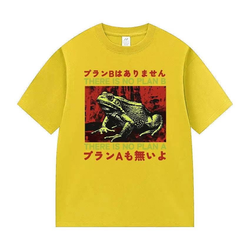 Japanese There Is No Plan B Frog Graphic T Shirt Unisexs Vintage Fashion ONeck Tshirts Casual Unisex Cotton Short Sleeve Tshirts