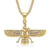 Stainless Steel Titanium Persian People God Ancient Secret Wings Pendant Collar Chains Necklace for Men Women Jewelry
