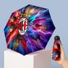 AC Milan Pattern Printed Mini 5 Folds 8 Ribs Compact Umbrella Windproof Waterproof Lightweight Portable Folding